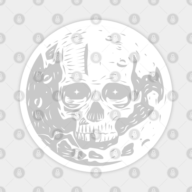 Skull Moon Magnet by BurchCreativeDesign